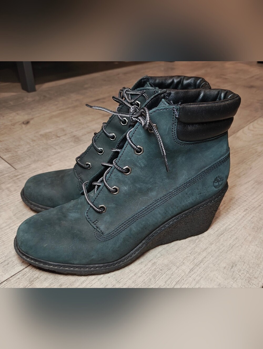 Y2K Timberland Earthkeepers Amston Leather Wedge Boots. - Picture 2 of 9